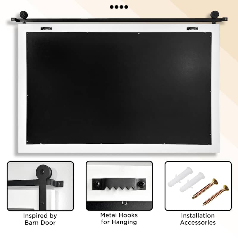 Rectangle Wood Framed Decorative Wall Mirror