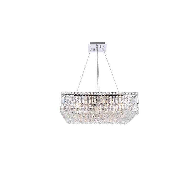 Maxime 12 light Chrome Chandelier Clear Elegant Cut Crystal - Exact Size