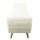 preview thumbnail 4 of 43, HomePop Modern Sherpa Storage Bench with Wood Legs - Cream