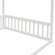 preview thumbnail 12 of 29, Full Size Canopy Frame Floor Bed with Fence,Guardrails