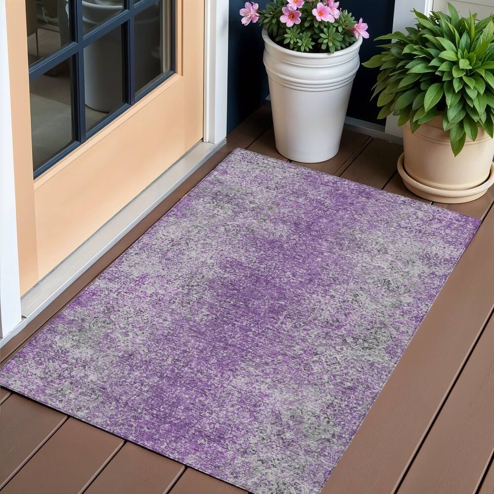 HomeRoots Oriental Transitional Rectangle Outdoor Rug