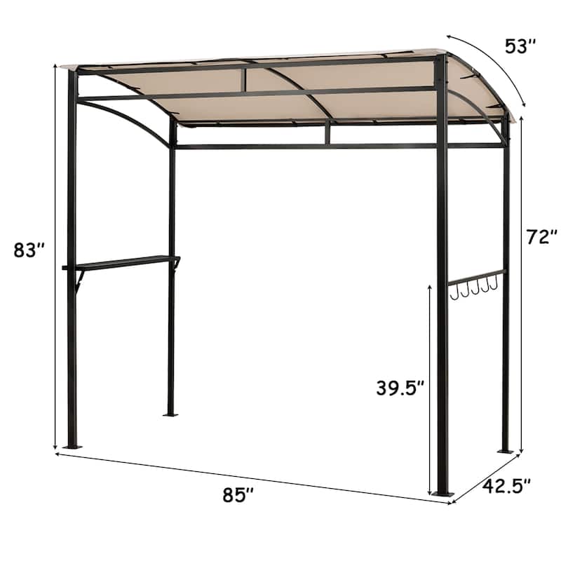 Costway 7'x4.5' Grill Gazebo Outdoor Patio Garden BBQ Canopy Shelter
