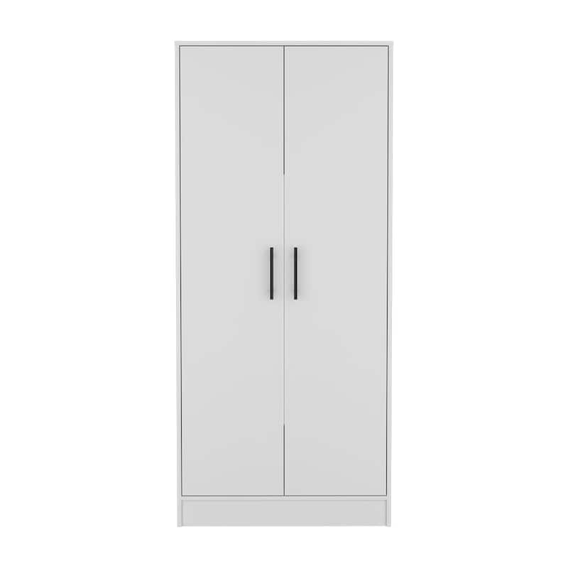 2-Piece Bedroom Set, Armoire + Nightstand - Beige