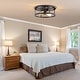 preview thumbnail 24 of 49, 2-Light Black Farmhouse Flush Mount Ceiling Light-2 Pack