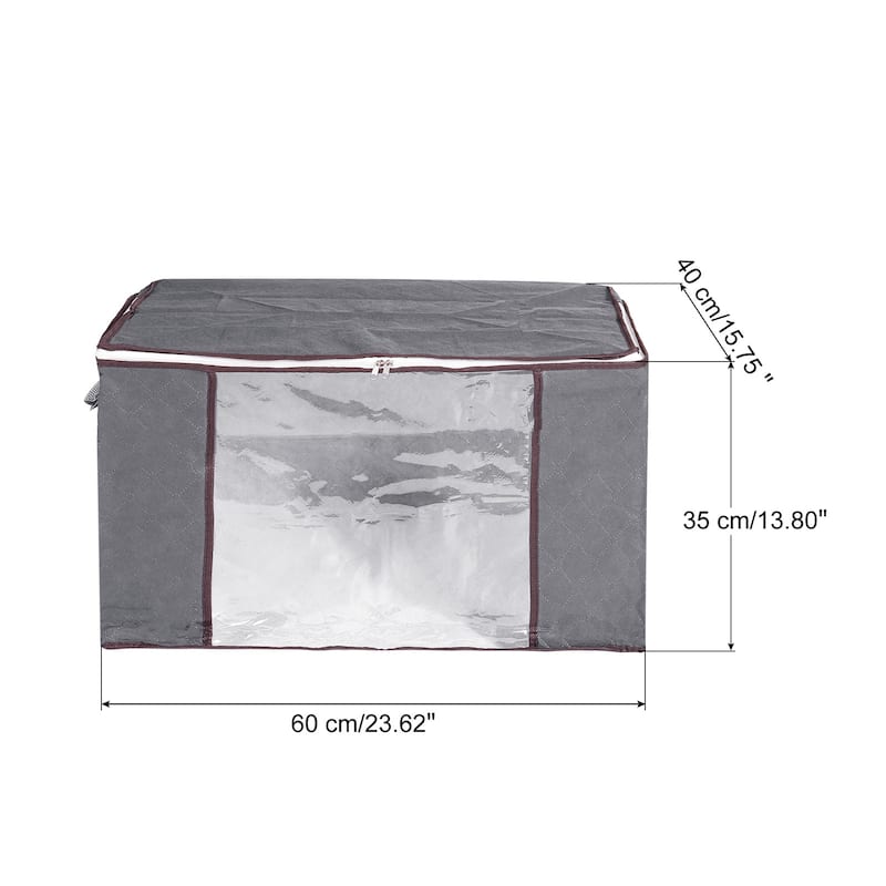Clothes Organizer Comforters Storage Bag Clothing Storage Box 3pcs - Grey