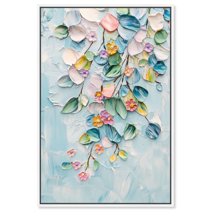 Textured Tendrils II Canvas by Art Remedy - 36" x 54" - White