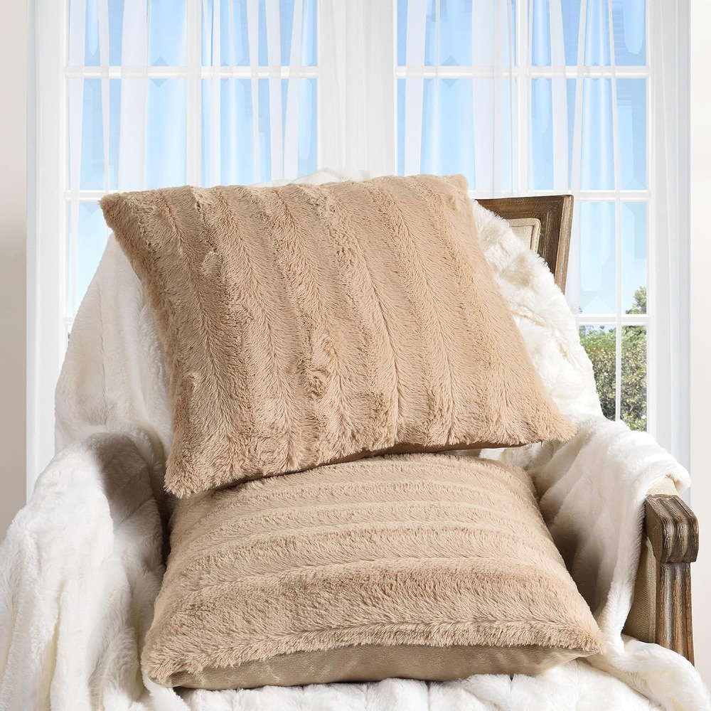 20x20 Oversize Emma Square Throw Pillow Cover White - Lush Décor