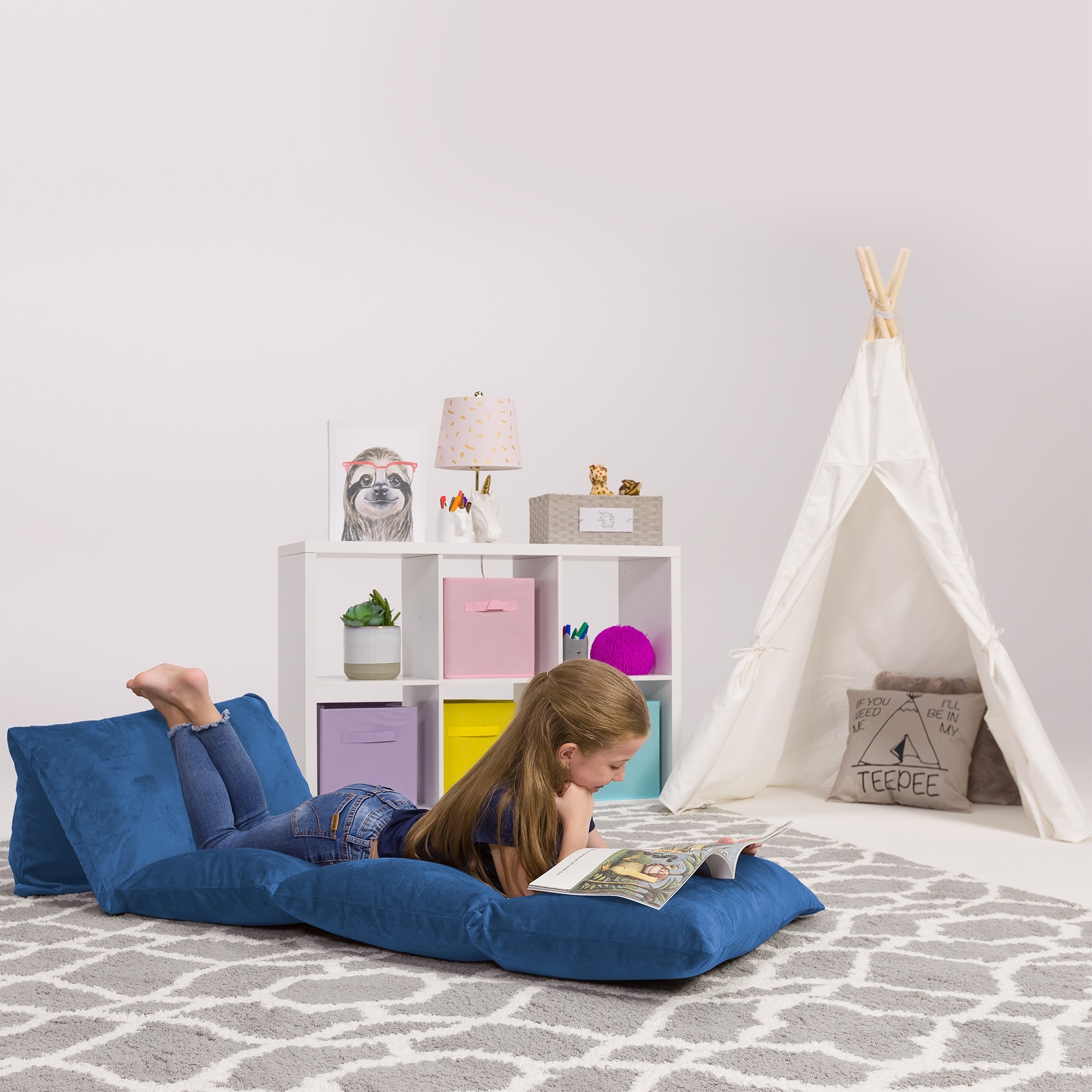 Floor pillow lounger cover cheap