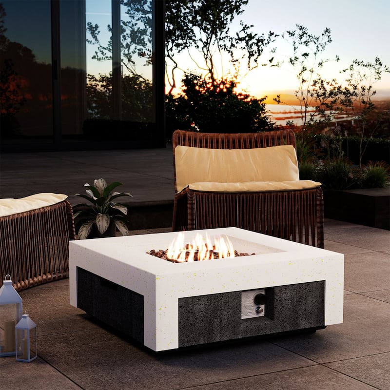 SUNBURY Morden Outdoor Concrete Propane Fire Pit Table - 28''