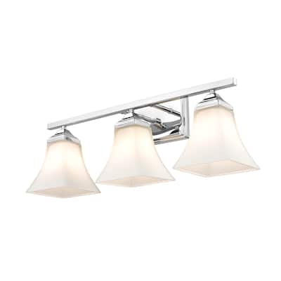 Millennium Lighting 3 Light Metal Vanity Fixture with Etched White Glass Shades - N/A