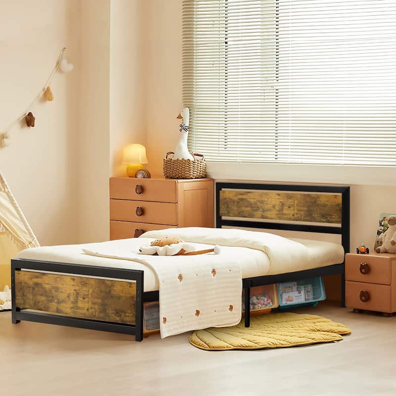 Full/Twin/ Queen/ King Metal Platform Bed Frame