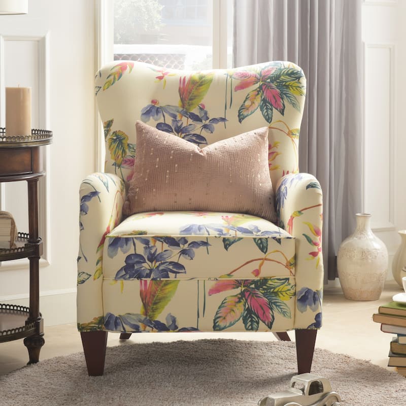 Palma 32" Floral Upholstered Arm Chair by Jennifer Taylor Home
