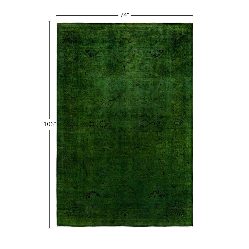 Contemporary Overdyed Wool Hand Knotted Area Rug - 6' 2" x 8' 10"