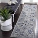 preview thumbnail 2 of 5, LOOM & LUXE Collection 2X8 Blue/Silver/Oriental Non-Shedding Area Rug - 96" D x 26" W x 0.35" H