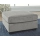 preview thumbnail 15 of 21, Signature Design by Ashley Altari Oversized Accent Ottoman 36" W x 36" D x 20" H - Alloy