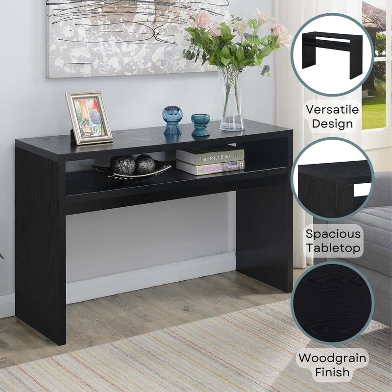 Convenience Concepts Northfield Deluxe Entryway Hall Console Table with Shelf