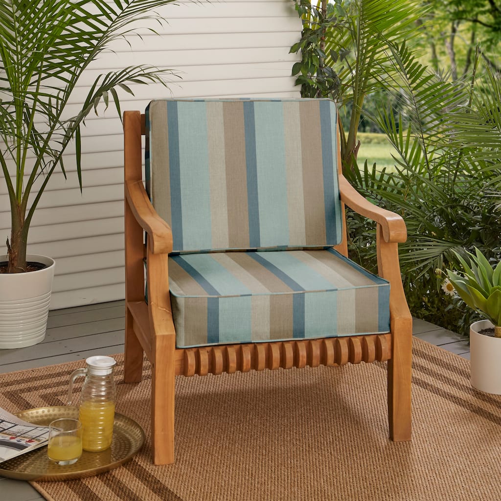 Sunbrella Indoor/Outdoor Corded Cushion Set - 22" x 22" x 4"