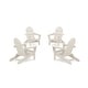 preview thumbnail 11 of 17, POLYWOOD 4-Piece Classic Folding Adirondack Conversation Set Sand