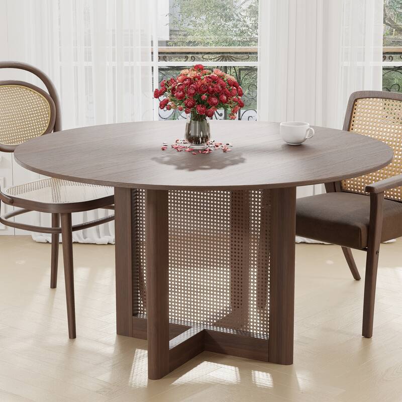 Solid Wood 52'' Round Dining Table for 6 People Nordic style - 52*30