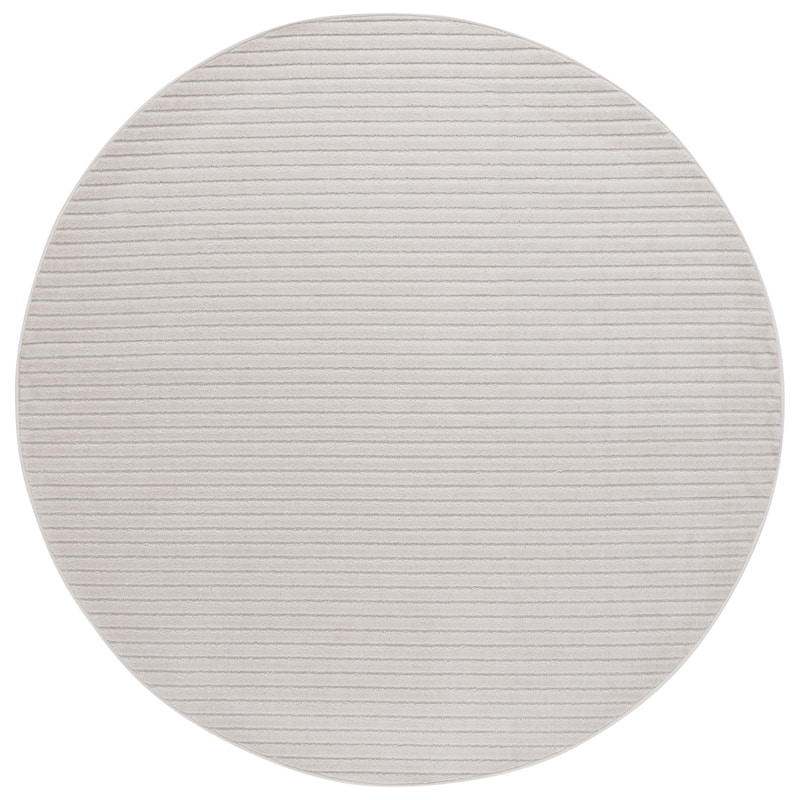 SAFAVIEH Stella Filippina Indoor/Outdoor Waterproof Patio Backyard Rug - 6'7" Round - Ivory