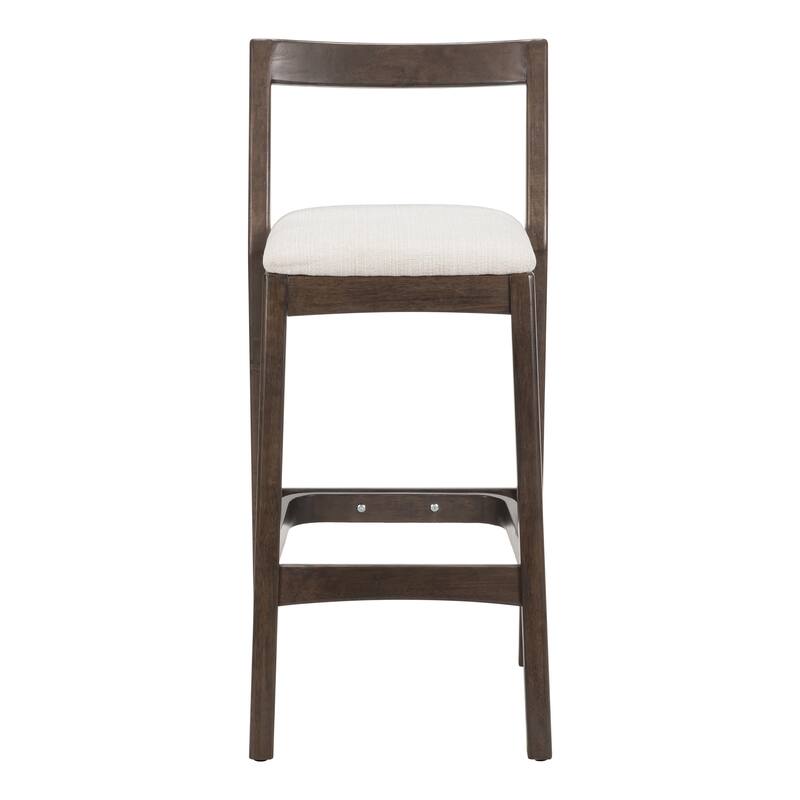 Christopher Knight Home - Maelis Rubberwood Barstools with Upholstered Cushion (Set of 2)