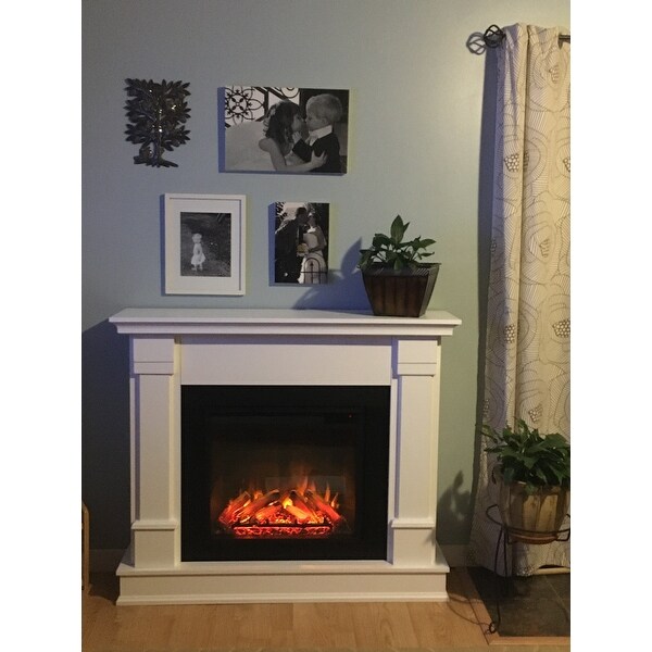 Top Product Reviews For Silverton White Electric Fireplace 6805730 Overstock
