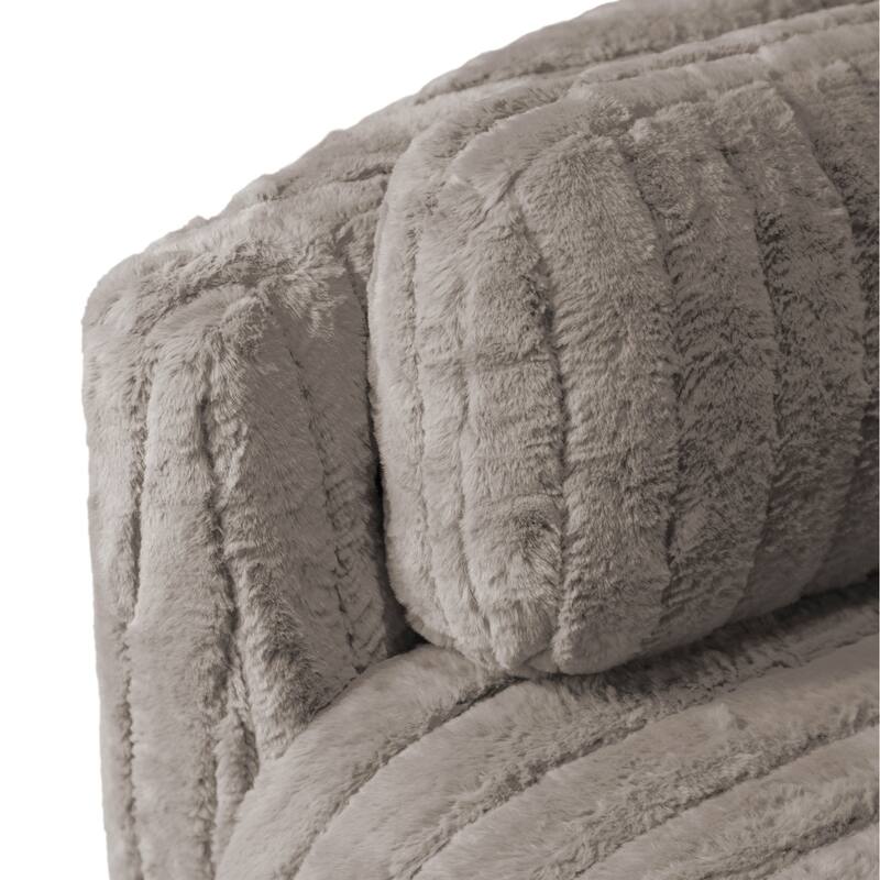 Furniture of America Jorvien Modern Chenille Power Swivel Glider Recliner with Pillows