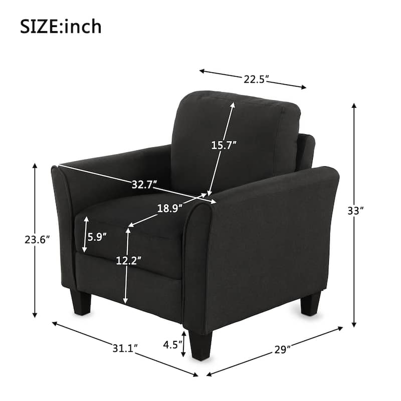 31.1" Upholstered Arm Chair