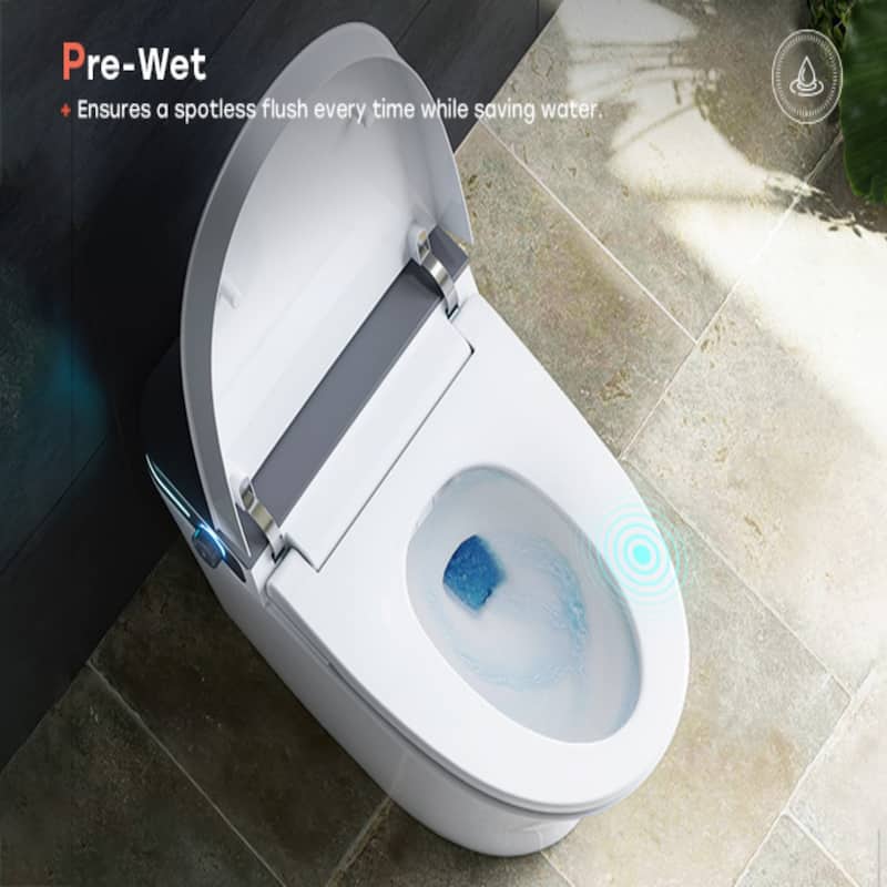 HOROW 10 in Rough-In Elongated Smart Bidet Toilet in White 1.0/1.27 GPF with Auto Flush Heated Seat Child Wash and Deodorizer