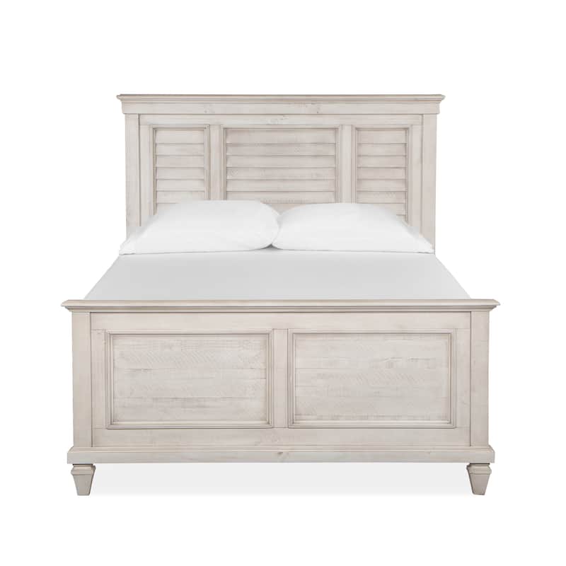 Magnussen Home Newport Alabaster Queen Shutter Panel Bed