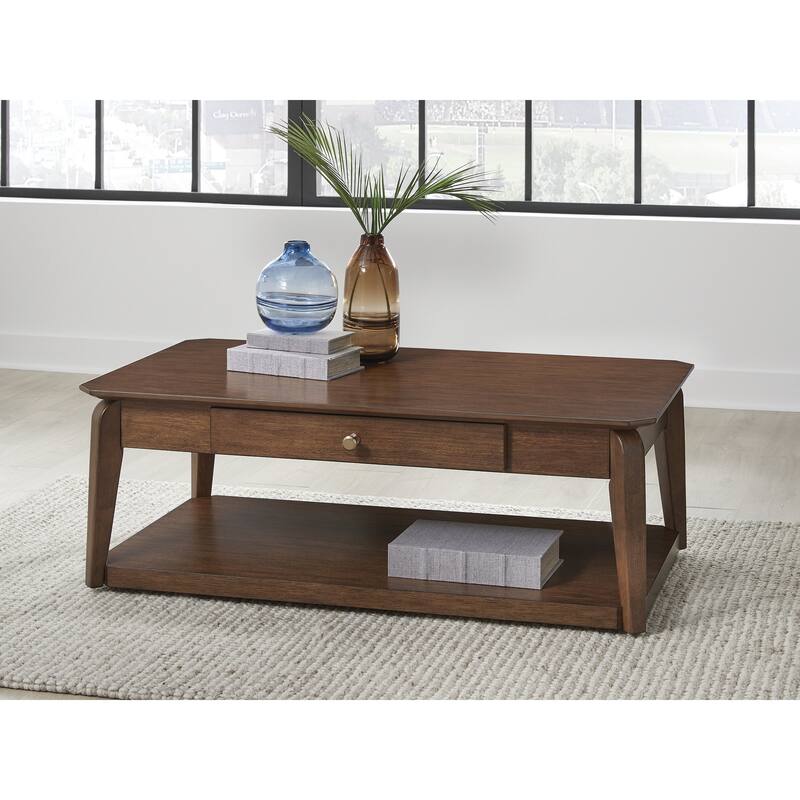 Signature Design by Ashley Trenmour Brown Coffee Table - 50"W x 28"D x 18"H