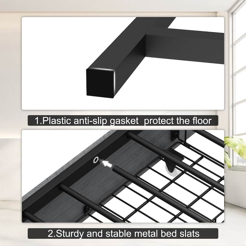 Kids Corner Bed with Storage, Twin/Full Daybed with Drawers, Bookcase Headboard with Charging Station & LED Lights