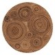 preview thumbnail 5 of 6, Hosanna Natural Rattan Coffee Table - Handwoven Wicker Accent Table with Textured Spiral Top for Living Room