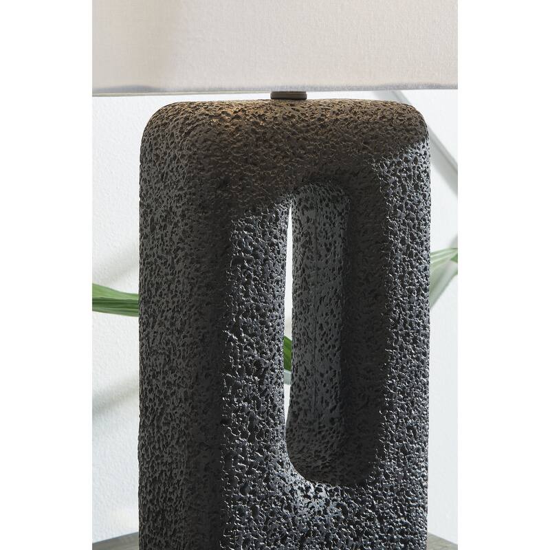 Signature Design by Ashley Wimmings Black/White Table Lamp (Set of 2) - 16" W x 10" D x 26.5" H