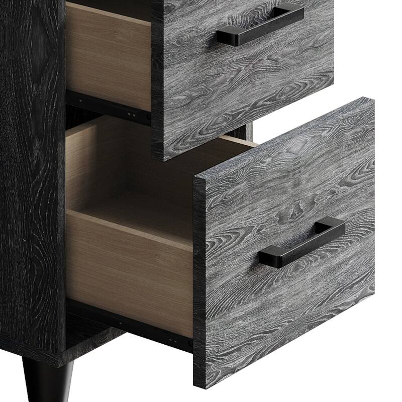 CraftPorch Shabby Chic Writing Desk with Side Cabinet