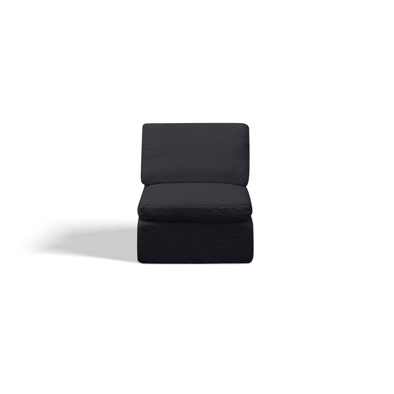 L-Shaped Convertible Cloud Sectional Sofa, Oversized Chenille Fabric Compressed Sofa, Modular 3 Seater Sofa with Ottoman