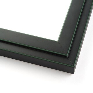23x35 - 23 x 35 Black and Green Pinstripe Solid Wood Frame with UV ...