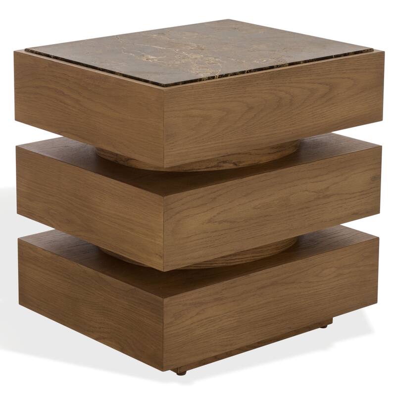 SAFAVIEH Couture Shayrina Marble Accent Table - 22"W x 18"D x 23"H