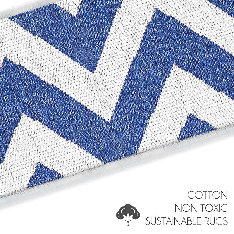 SussexHome Traverse Design 9" X 28" Stair Treads - 70% Cotton Anti-Slip Carpet Strips for Stairs-with Double Adhesive Tape