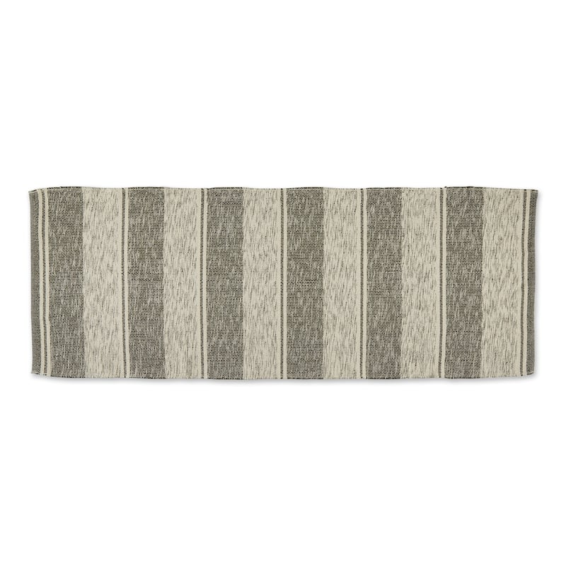 DII French Blue Variegated Plaid Recycled Yarn Rug (Set of 2) - Big