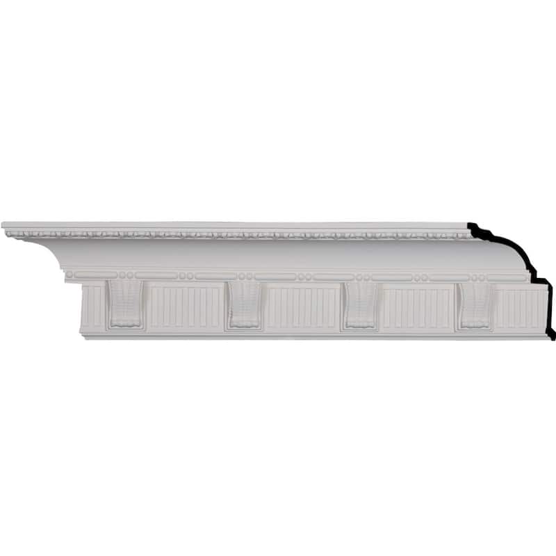 Crendon Crown Moulding - 6 1/8"H x 5 3/8"P x 8 1/8"F x 94 1/2"L - 6 1/8"H x 5 3/8"P x 8 1/8"F x 94 1/2"L