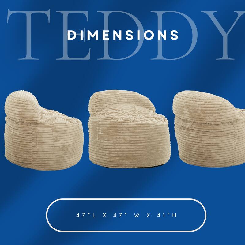 Sealy® Teddy 2-in-1 Foam Bean Bag Chair / Pillow