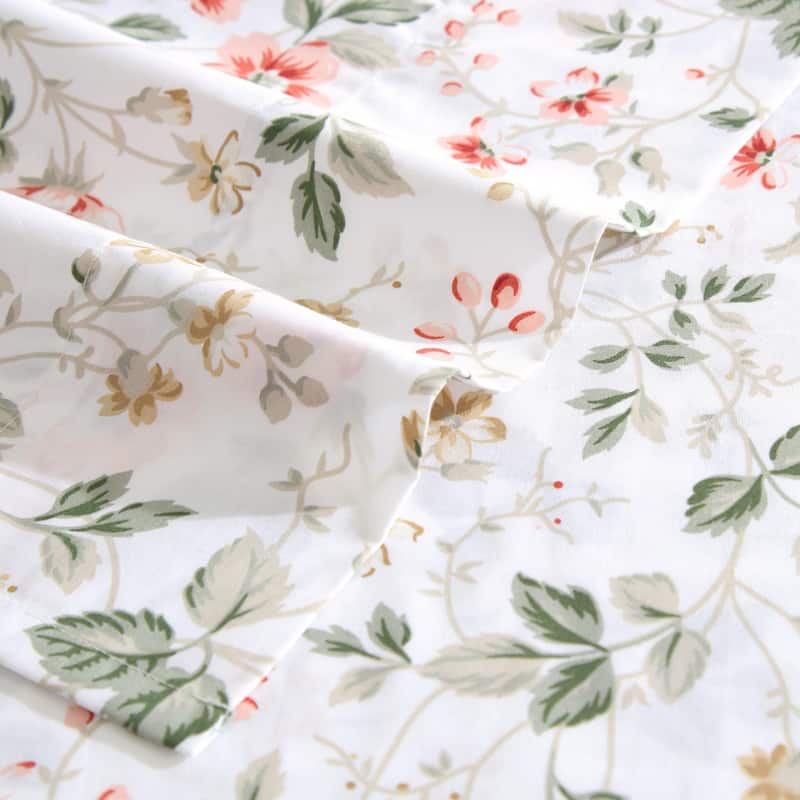 Laura Ashley Printed Cotton Percale Sheet Set