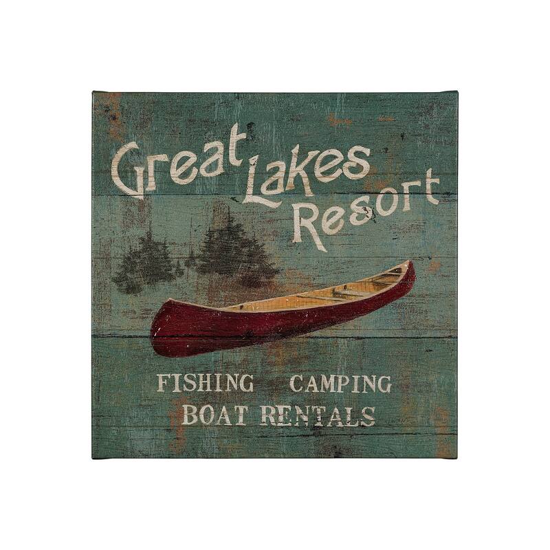 Lodge Signs III (20 x 20) Canvas Art Print - Small