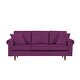 preview thumbnail 27 of 36, Velvet Sofa Set , 2 Seater and 3 Seater Sofa with Wood Legs