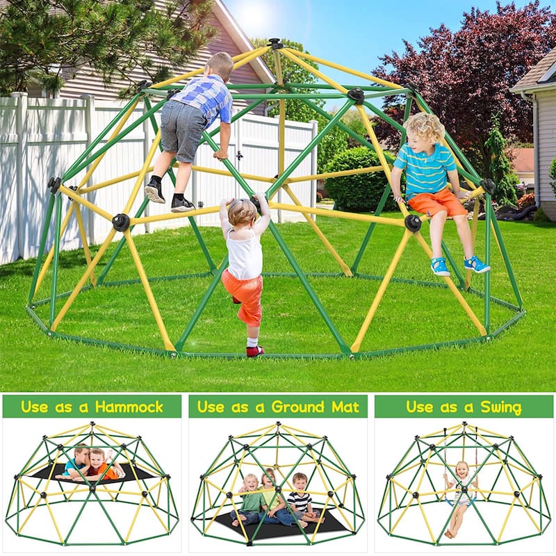 Climbing Dome 10FT Dome Climber Hammock Kids Outdoor Play Jungle Gym - 120 x 120 x 60 in