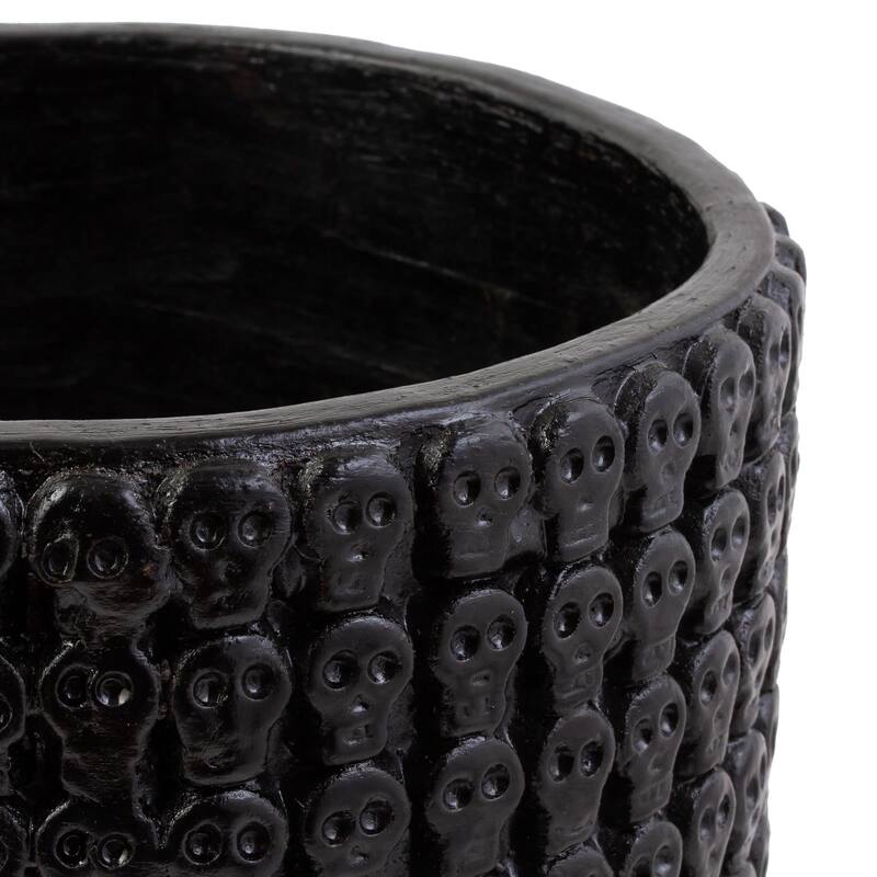 Novica Handmade Tzompantli Ceramic Flowerpot
