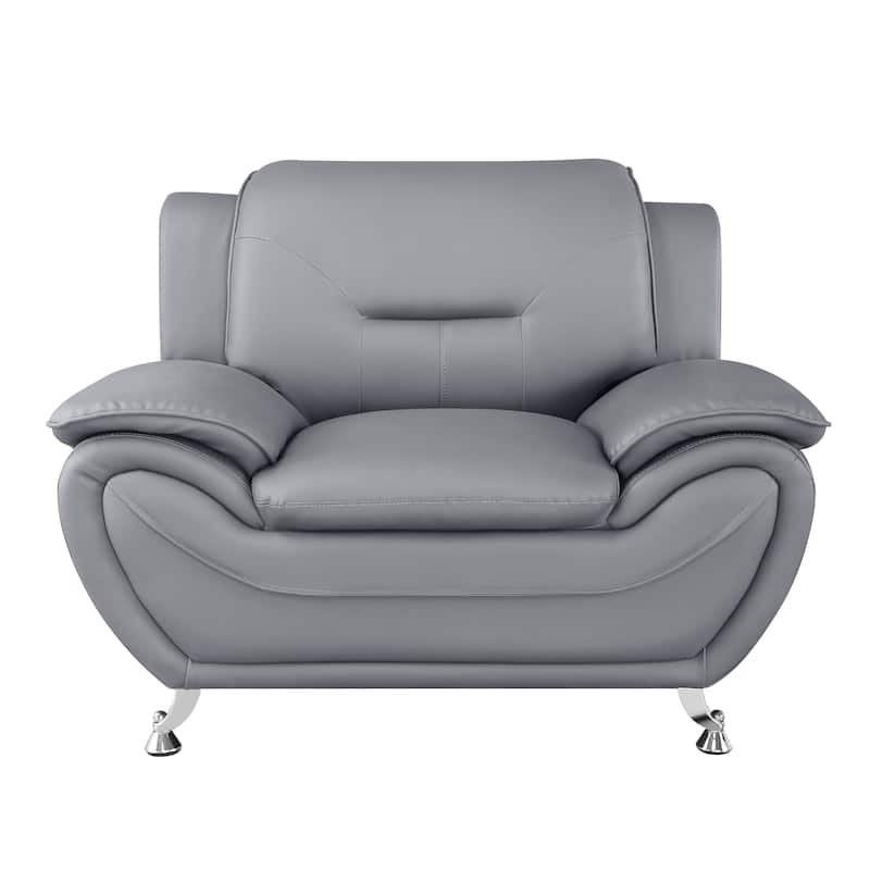 Sanuel 47.3" Wide Faux Leather Club Chair