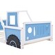 preview thumbnail 7 of 10, Twin Size Classic Car-Themed Platform Bed with Decorative Wheels and Side Doors
