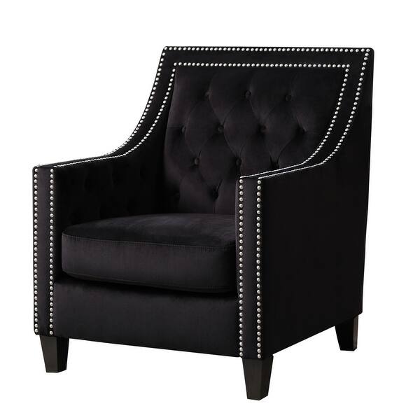 Shop Black Friday Deals On Abbyson Valentina Tufted Nailhead Accent Chair On Sale Overstock 26289985
